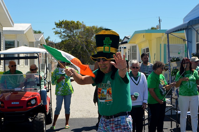 Tom McCarthy waves to the crowd.