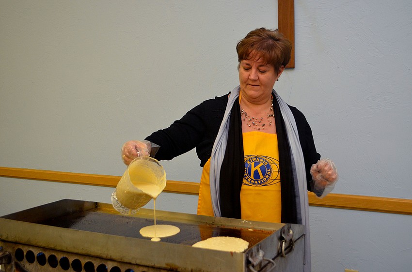 Raine Rawson made Mickey Mouse shaped pancakes during the breakfast.