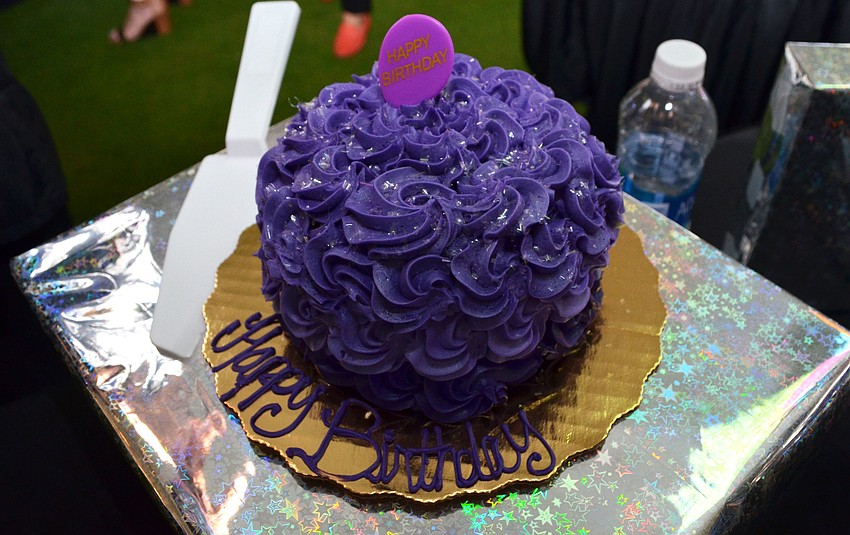 The first table that guests saw upon entering the event had a display explaining where their donations can go such as how a $40 donation can provide a monthly birthday cake for seniors in the JFCS senior outreach services program.