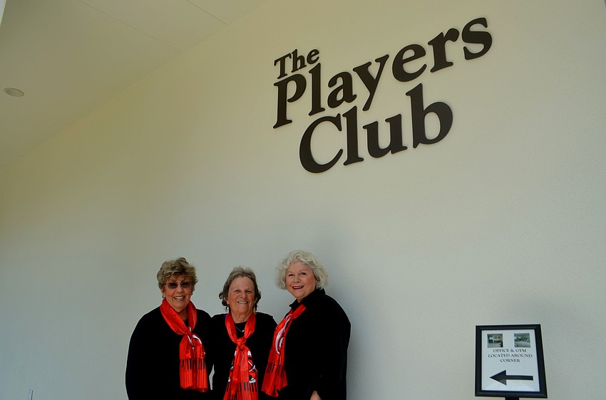 Lois Hauselman, Judie Lutsky and Judi Earnshaw are all residents of The Players Club where Key of Sea performed on March 23.