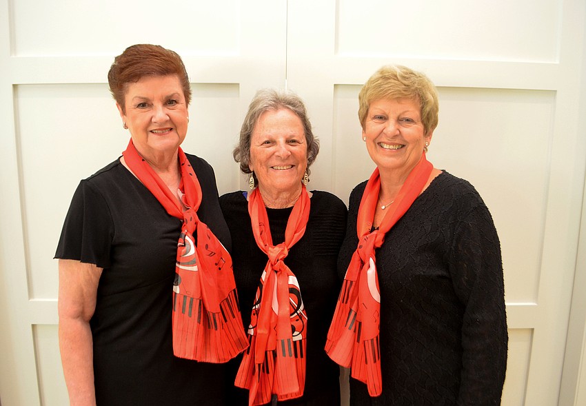 Carol Whitfield, the pianist for Key of Sea, Judie Lutsky and Sue Rineldo