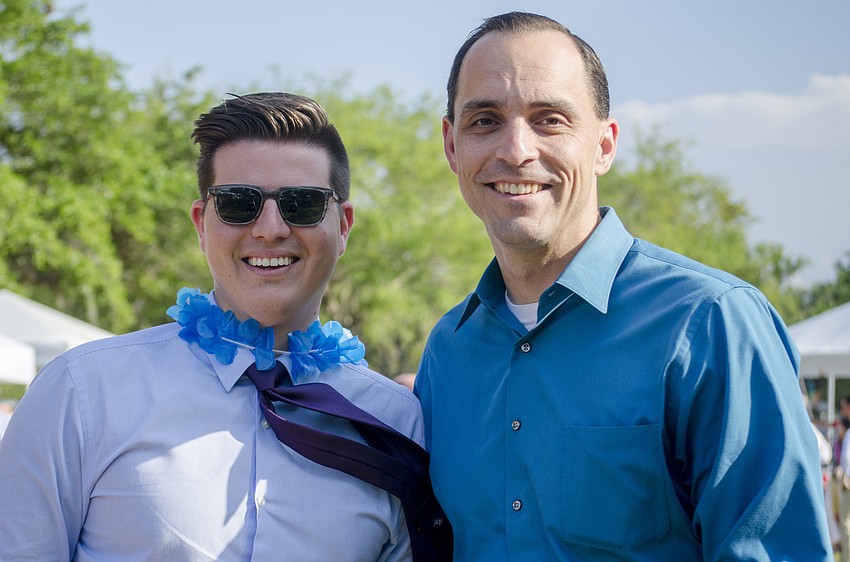 Jordan Hallam and Greater Sarasota Chamber of Commerce President and CEO Kevin Cooper