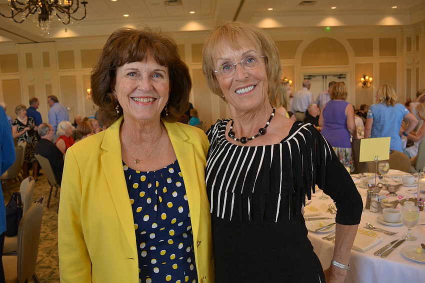 Carol Welsch, of St. Louis, Mo., came to support the Kasten family. She is pictured with Lakewood Ranch'  s Sue Lamy.