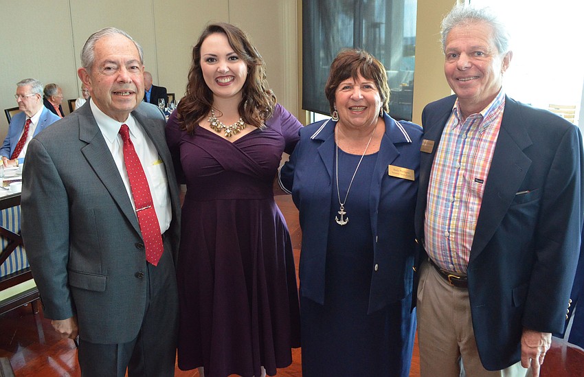 President of the Sarasota Opera Guild Peter Phillipes, performer Anna Bridgman, Suzy Phillipes and President of the Bradenton Opera Guild Richard DeGennaro