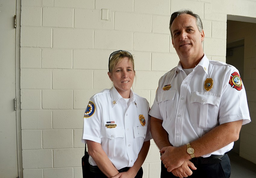Longboat Key Deputy Fire Chief Sandi Drake and Fire Chief Paul Dezzi