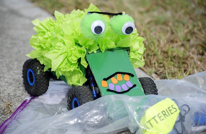 Teams decorated their cars to match the Monster Truck theme.