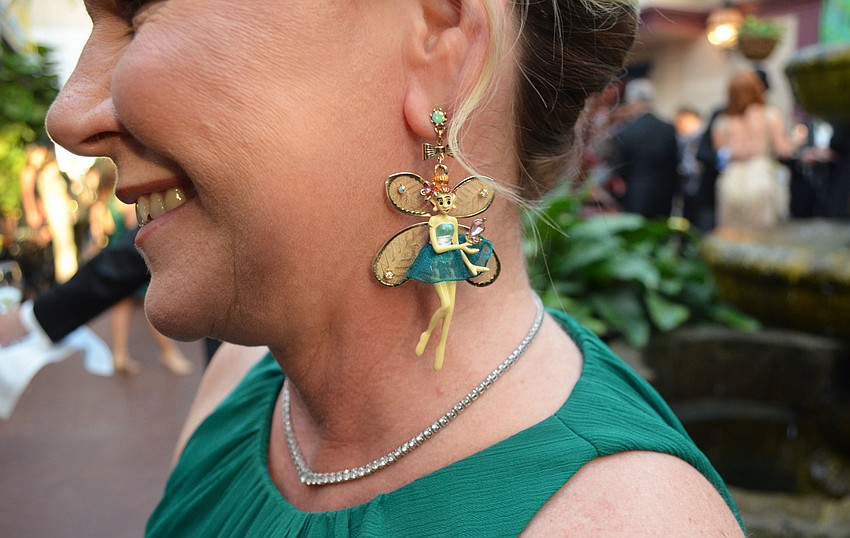 Tammy Karp shows off her fairy earrings at Fairytale Ball on March 25 at Michael’s On East.