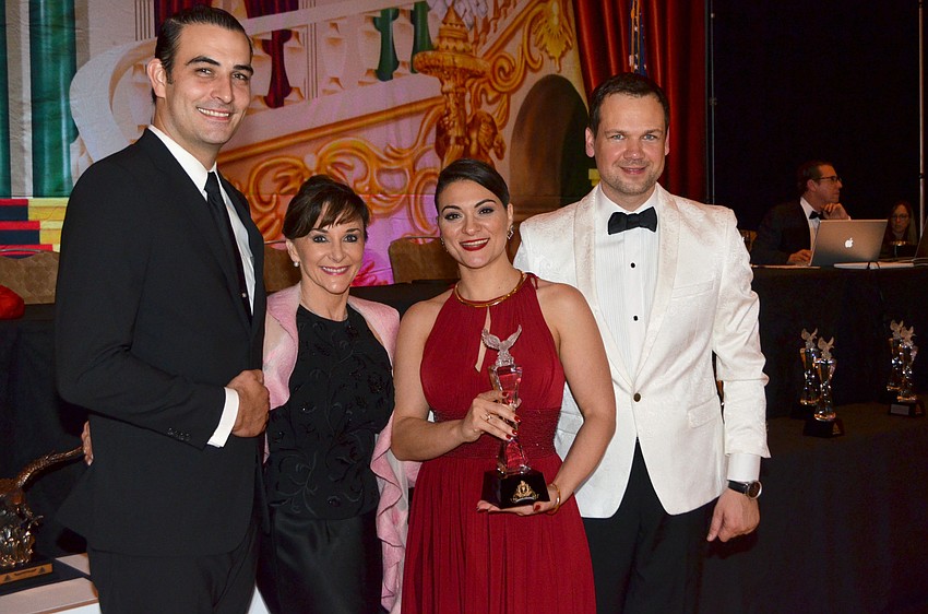 Branden Calnan, Shirley Ballas, Top Student Award Winner Kristina Serinna and organizer Sid Pocius