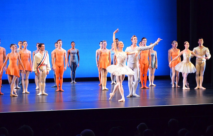 Simone Messmer and Rainer Krenstetter of Miami City Ballet take a bow after the performance at Sarasota Ballet Gala: Celebrating a Decade of Webb on March 27 at FSU Center for the Performing Arts.