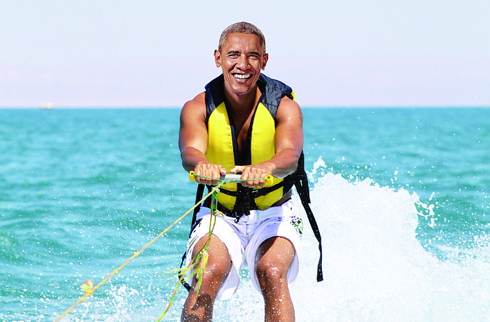 Former President Obama enjoys the outdoors.