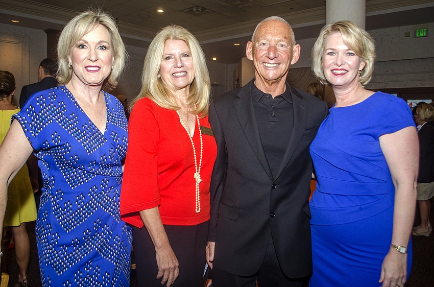 Charles and Margery Barancik Foundation CEO Teri Hansen, All Faiths Food Bank CEO Sandra Frank, Feeding America Chairman Keith Monda and Senior Vice President for Philanthropy of Gulf Coast Community Foundation Veronica Brady