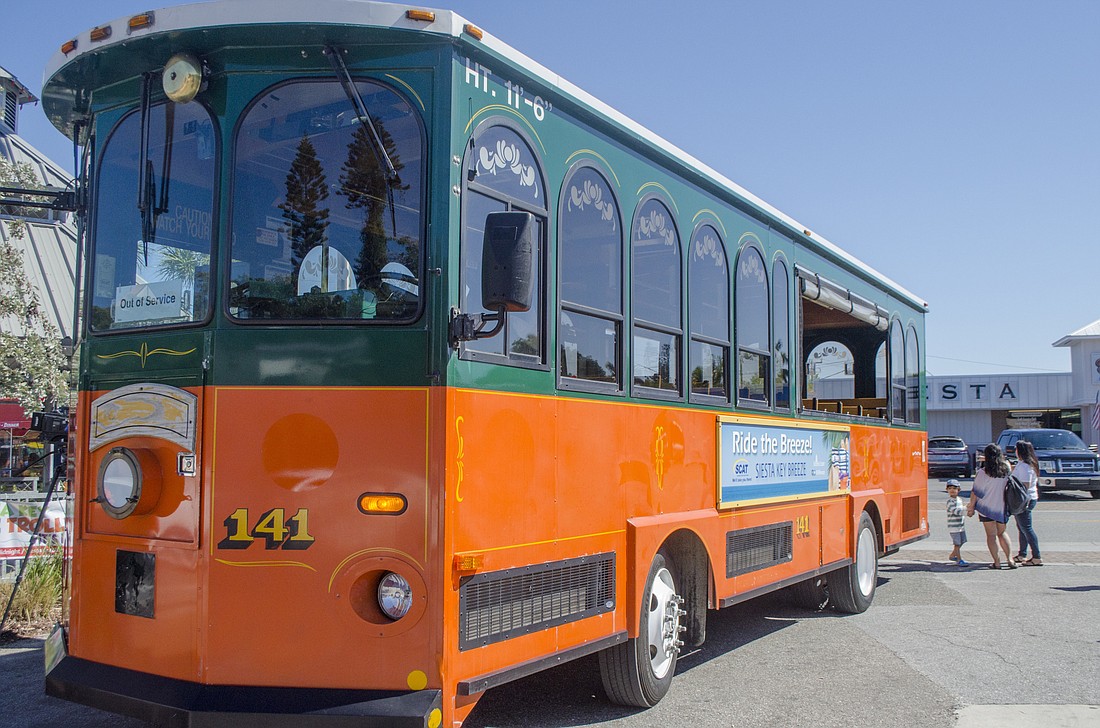 The Siesta Key Breeze trolley recorded more than 10,000 rides in its first week serving the island.