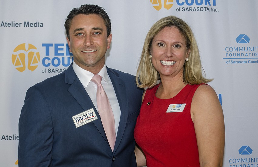 Hagen Brody and Teen Court Executive Director Heather Todd