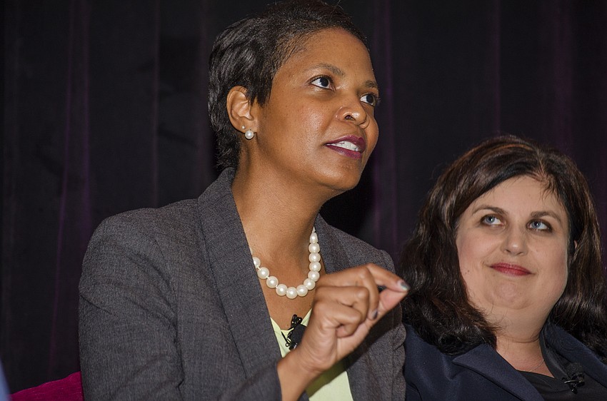 Tonya Willis Pitts participates in the inaugural Herstory panel.