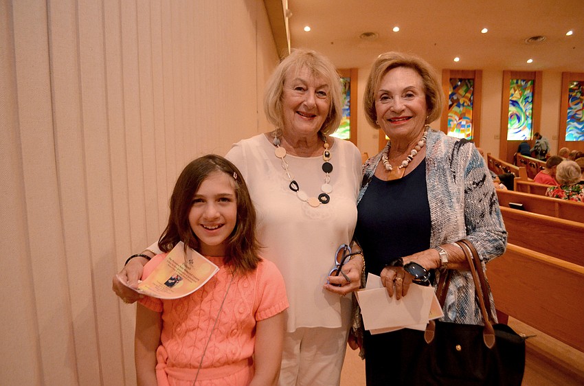 Dylan Meyers, 10, Karin Meyes and Marion Levine