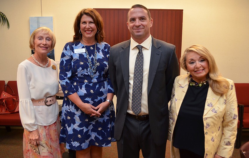 Joan Campo-Liga, speaker Denise Pope, Tom Urfer and Ida Zito