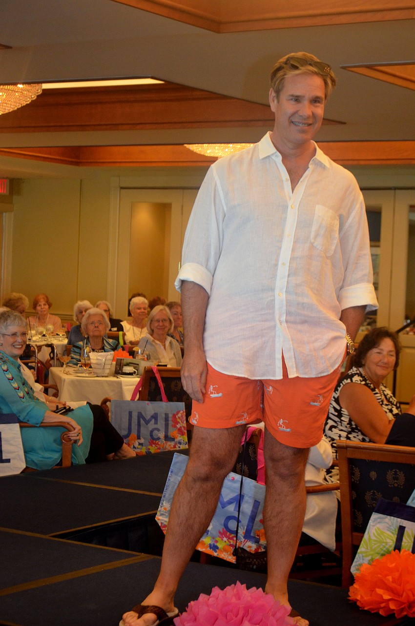 Lee Duffey poses for the camera during the March style show at Bird Key Yacht Club.