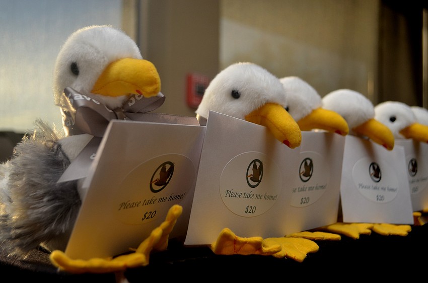 Before going home, attendees could purchase stuffed baby birds to take home.
