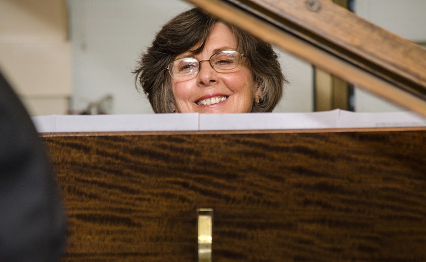 Jan Ortmann performs for her fellow Longboat Harbour residents.