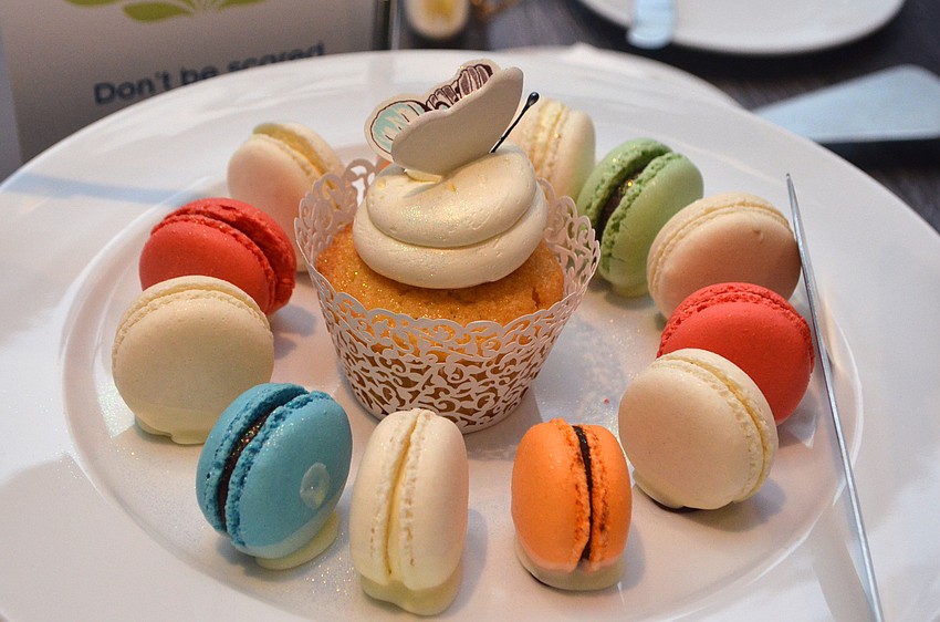 Guests ate Dare to Fly Cupcakes, lemon bars and assorted macarons for dessert at the 29th Annual Girls Inc. Celebration Luncheon: Girl Power on March 31 at The Ritz-Carlton, Sarasota.