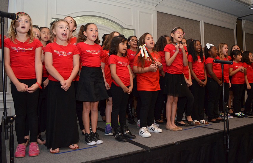 Members of the Girls Inc. of Sarasota County choir perform Rachel Platten’s “Fight Song” for guests at the 29th Annual Girls Inc. Celebration Luncheon: Girl Power on March 31 at The Ritz-Carlton, Sarasota.