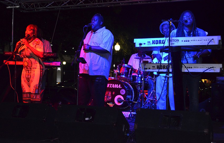 Jah Movement entertains guests at the event on March 31 outside the Sarasota Opera House.