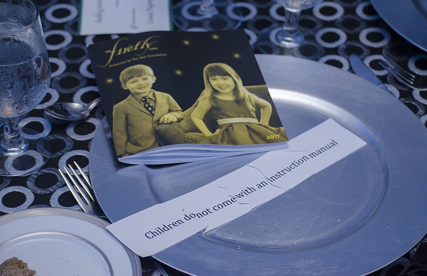 Each guest at Firefly Gala on April 1 at The Ritz-Carlton Members Golf Club was given a word or phrase and had to work with their table to form a value or service demonstrative of Forty Carrots Family Center.