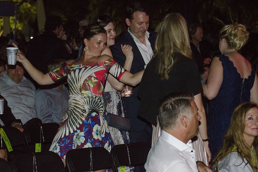 Guests bust a move before the Flo Rida concert at Firefly Gala on April 1 at The Ritz-Carlton Members Golf Club.