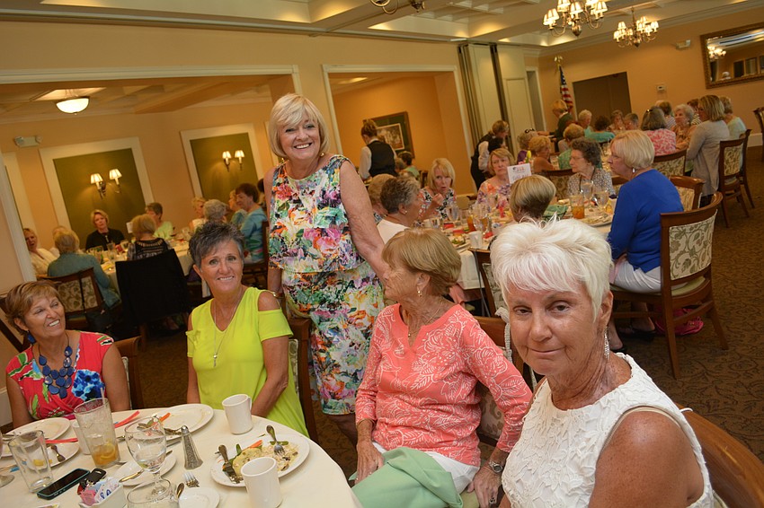 Jane Otain, Barbara DiPalma, Mary McLaughlin and Nancy Nagy were ready to see the spring fashions.