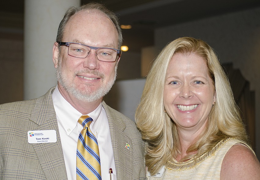 Education Foundation of Sarasota County Board Chairman Tom Koski and Education Foundation President Jennifer Vigne.