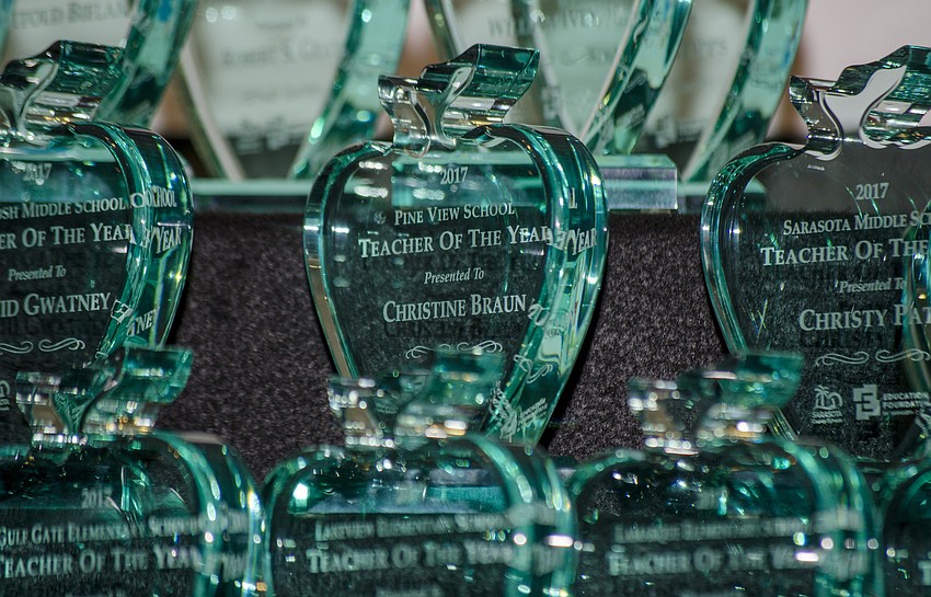 Each school'  s Teacher of the Year was recognized at the event.