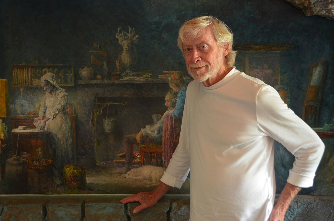 Ed Miracle, 78, spends time everyday, sometimes more than 12 hours in his studio.