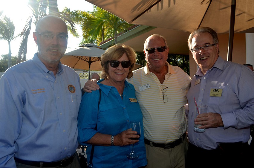 Town Manager Dave Bullock, Betsy Benac, Warren Simonds and Chris Caswell