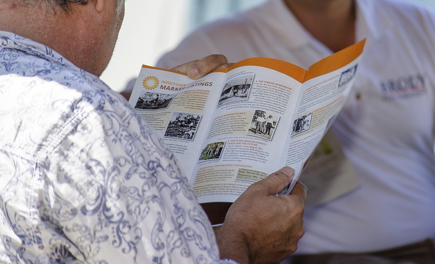Eventgoers took trolley tours to each of  Newtown'  s 15 historic markers.