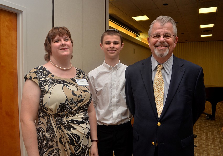 Corinne, Spencer and Rabbi Stephen Sniderman