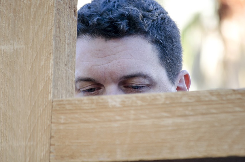 Rev. Chris Wood led the processional down Main Street.