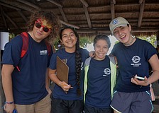 Mote high school interns Quinn Nilon, Rachel Galindo, Sofia Cartaya and Olivia Schmelts