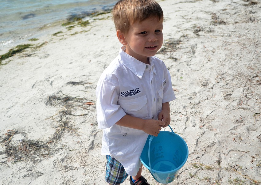 Mason Taylor is all smiles during the Mar Vista Easter egg hunt on April 15.