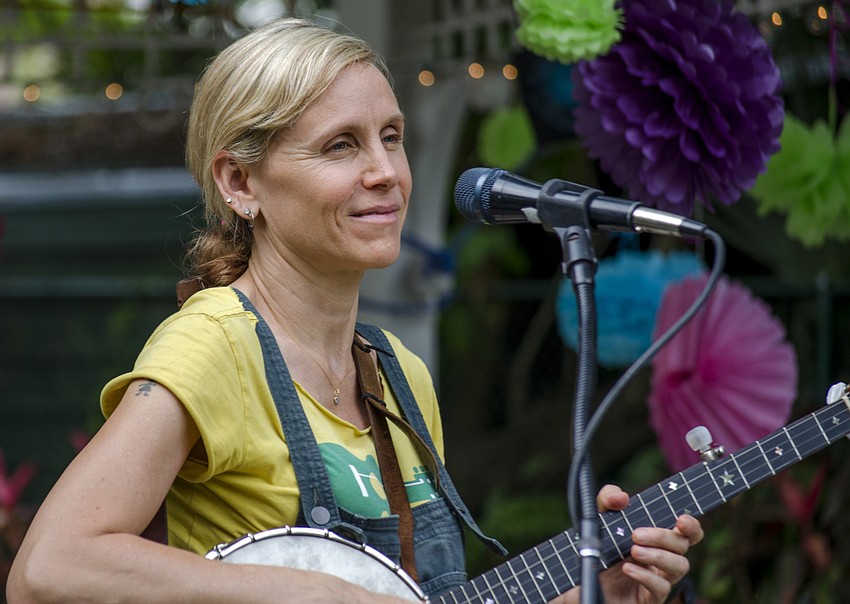 Lucy Tight of Hymn for Her performs during Tunes in the Park.