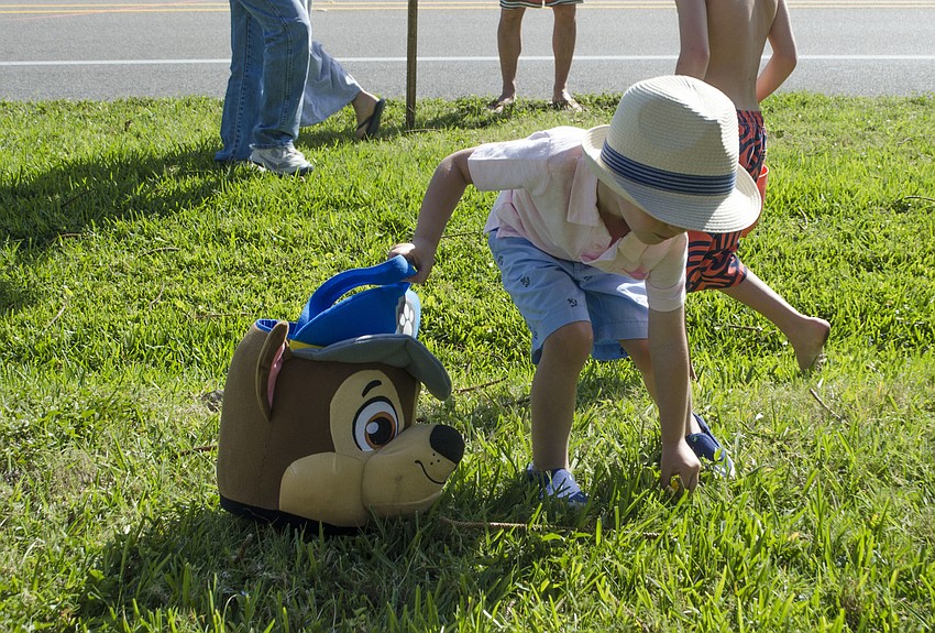 Nicholas Foran searches for candy at the Casa Del Mar Beach Resort Easter egg hunt on April 16 at Casa Del Mar.