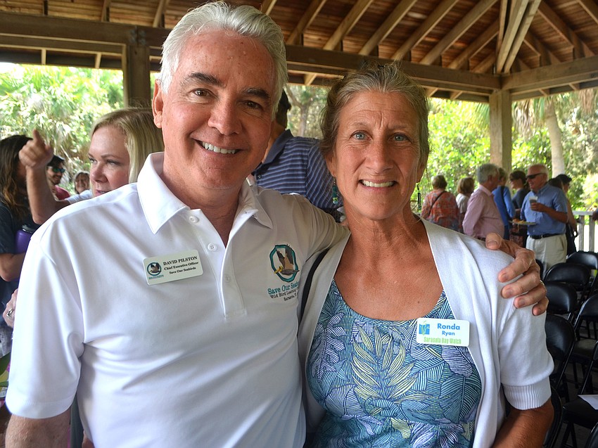David Pilston of Save our Seabirds and Ronda Ryan of the Sarasota Bay Watch