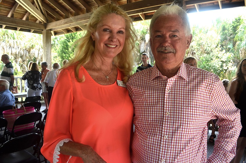 Longboat Key Garden CLub President Susan Phillips and commissioner Jim Brown