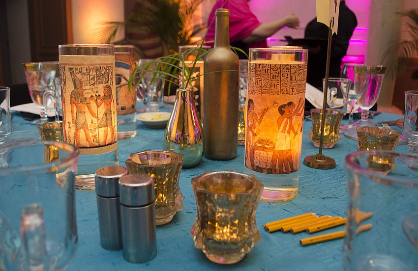 Organizers adorned the Michael’s On East ballroom with Egyptian-themed decor in celebration of Renee Hamad at the Sertoma Sarasota Celebrity Roast on April 18 at Michael’s On East.
