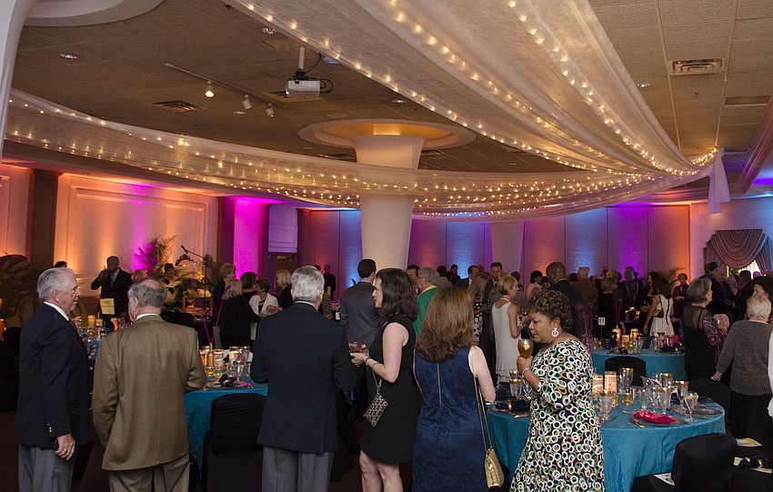 Guests at the Sertoma Sarasota Celebrity Roast on April 18 pack the Michael’s On East ballroom before dinner.