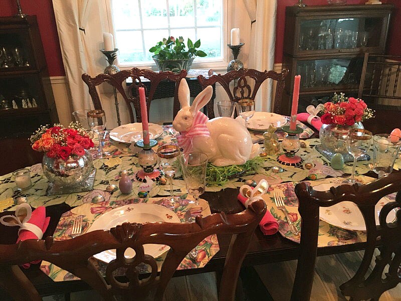 Debbie Partridge ensured her table embodied the spirit of the season on Easter Sunday. Photo courtesy of Debbie Partridge