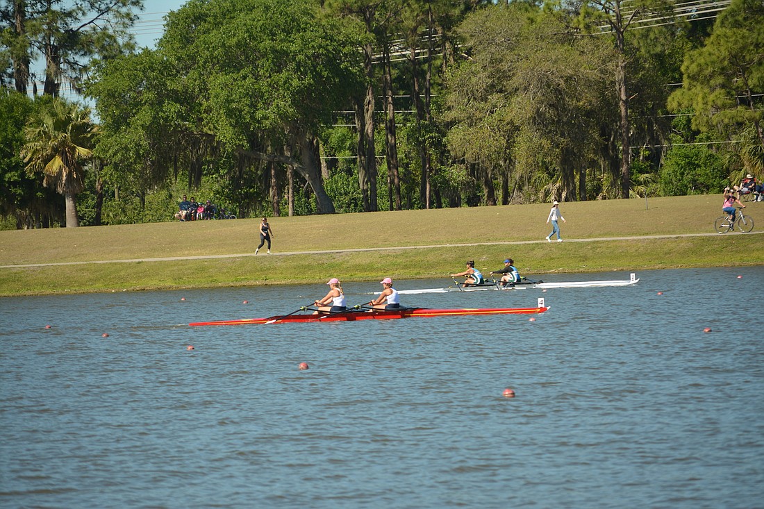 Nathan Benderson Park will host the NCAA Division I, II and III Rowing Championships in 2021 and 2022. Pictured: The 2017 FSRA Youth Rowing Championships at Benderson Park.