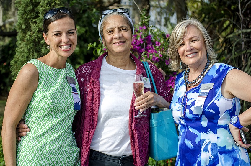 Jeannie Perales, Dawn Newsom and Volunteer Coordinator Vera Neumann - Wood
