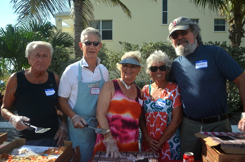 Dick Cya with event hotes Stuart Sinai, Carole Shaw and Bonnie and Bill Coughlin