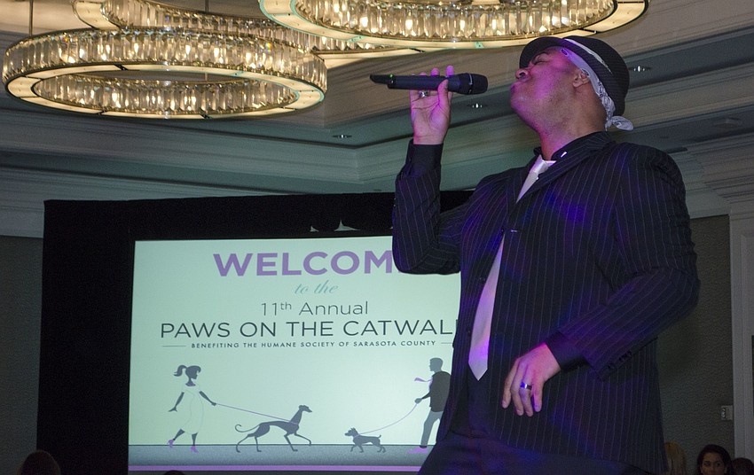 Jonathan Cortez performs before lunch at Paws on the Catwalk on April 20 at The Ritz-Carlton, Sarasota.