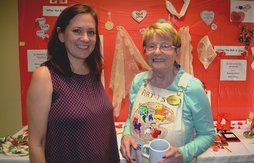 Sara Kane of the Sarasota County Sustainability Office and Debbie Nimick